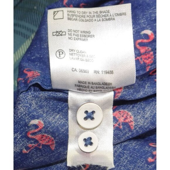 International Report Tropical Collection Purple Flamingo Button Down Shirt Size - Picture 10 of 10